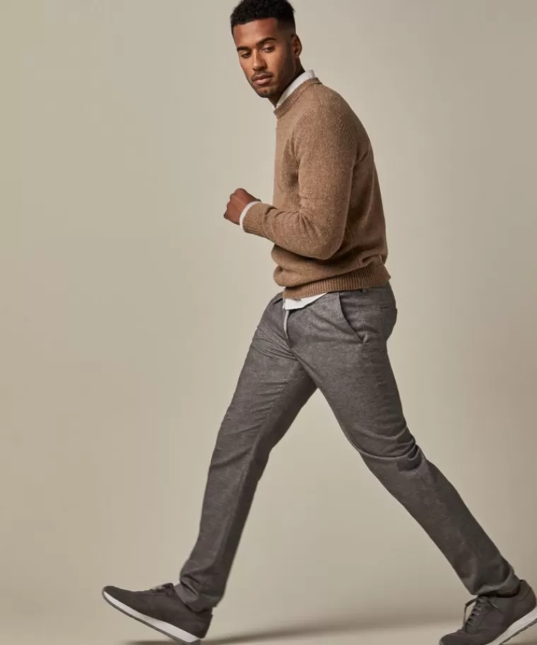 Profuomo Anthra katoen flanel slim fit sportcord Antraciet Best