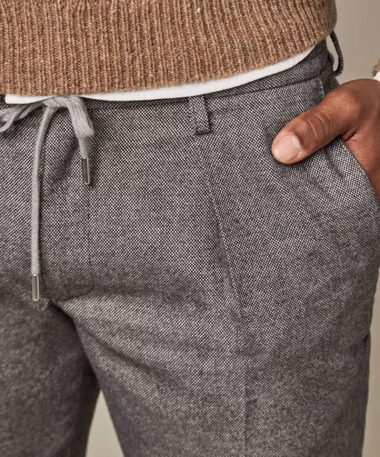 Profuomo Anthra katoen flanel slim fit sportcord Antraciet Best