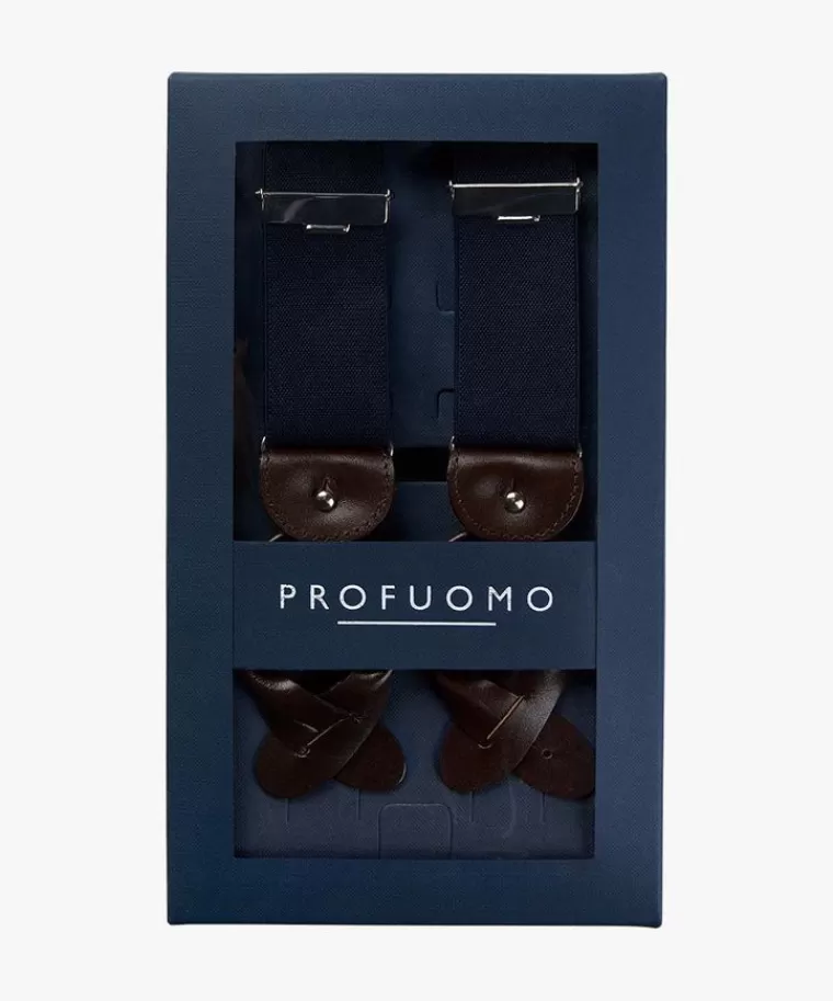 Profuomo Bordeaux pindot bretels Wijnrood New