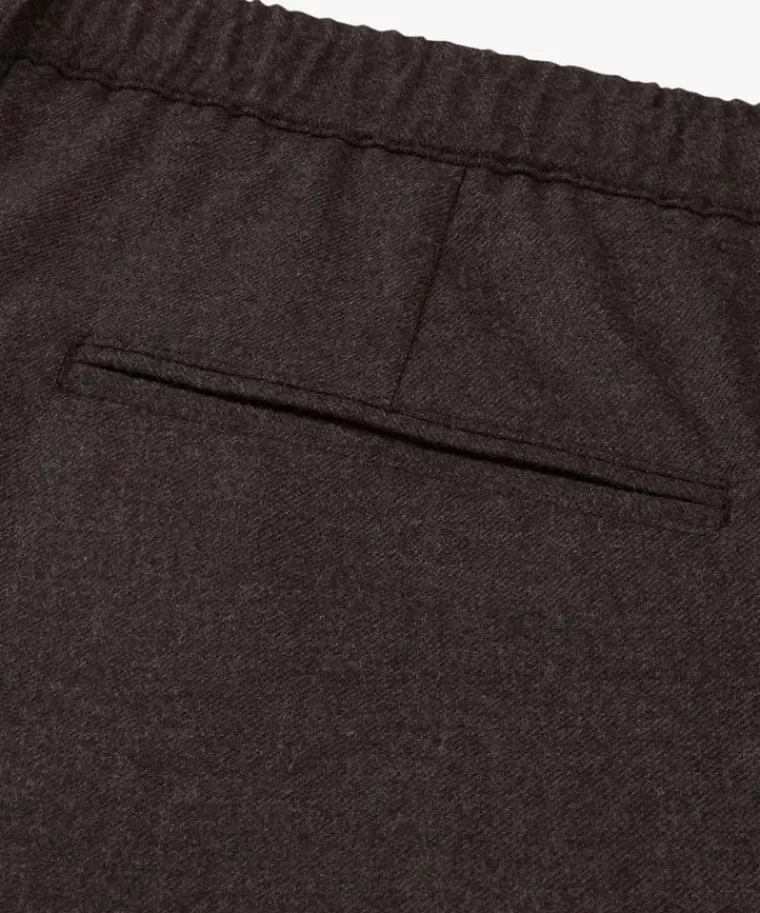 Profuomo Bruine wol flanel slim fit sportcord DonkerBruin Cheap