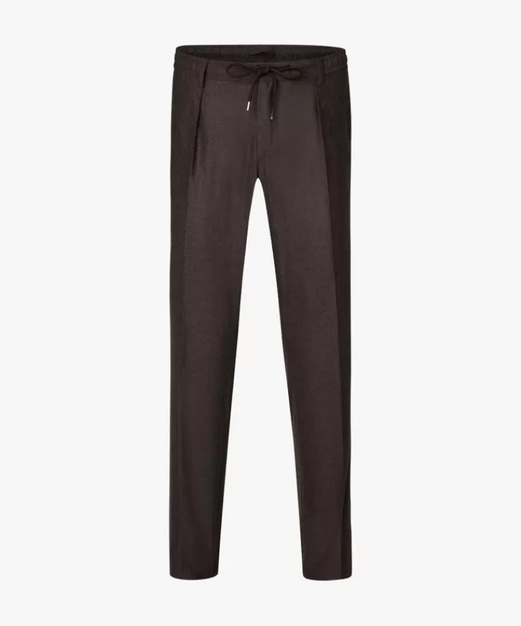 Profuomo Bruine wol flanel slim fit sportcord DonkerBruin Cheap