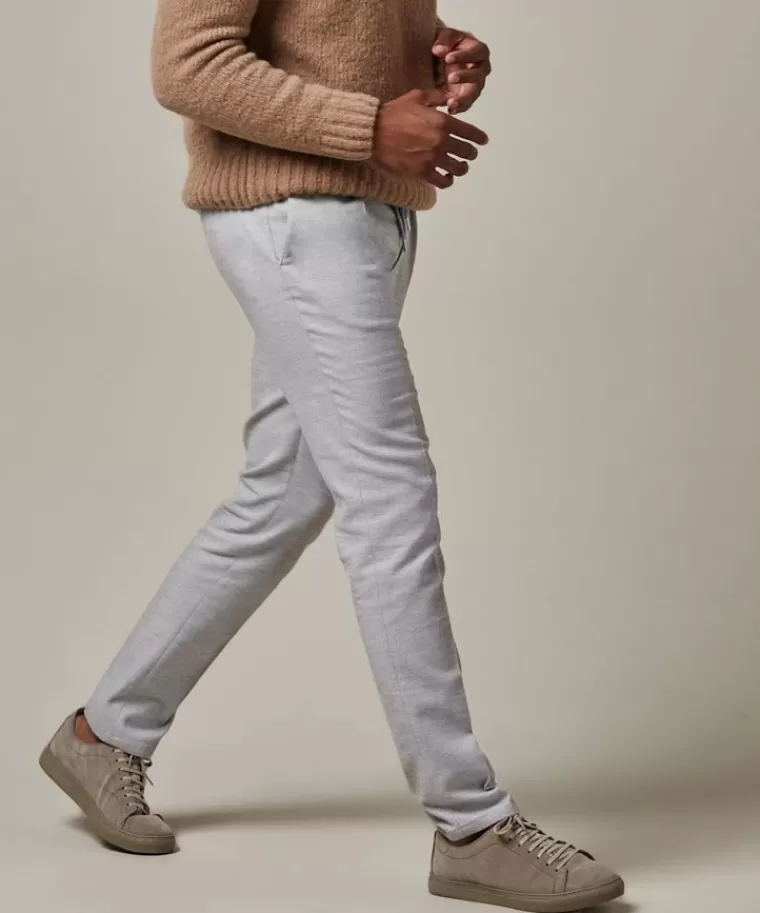 Profuomo Grijze katoen flanel slim fit sportcord Lichtgrijs Cheap