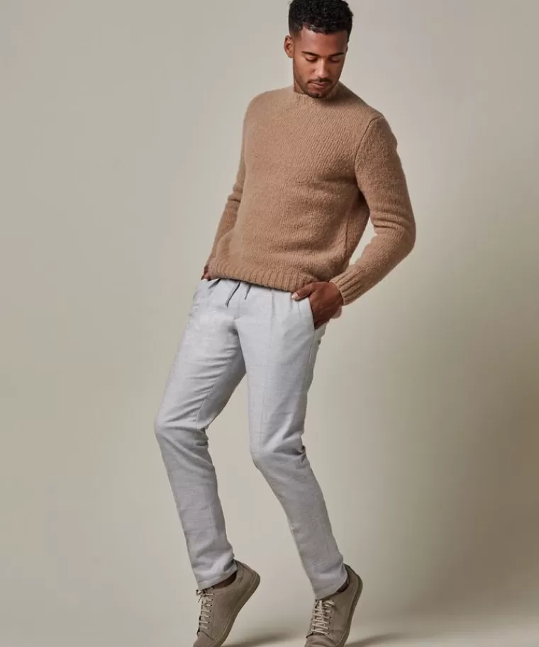 Profuomo Grijze katoen flanel slim fit sportcord Lichtgrijs Cheap