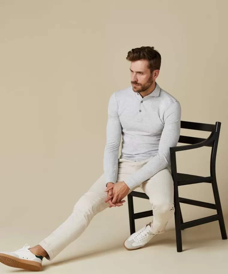 Profuomo Grijze single jersey polo Grijs Outlet