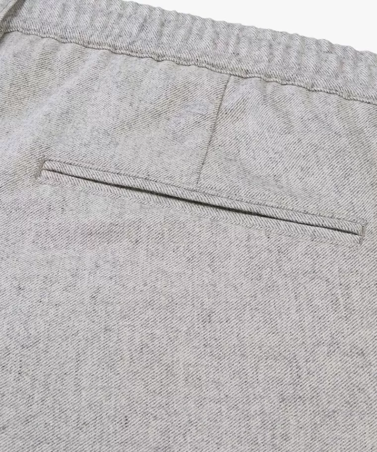 Profuomo Grijze wol flanel slim fit sportcord Lichtgrijs Hot