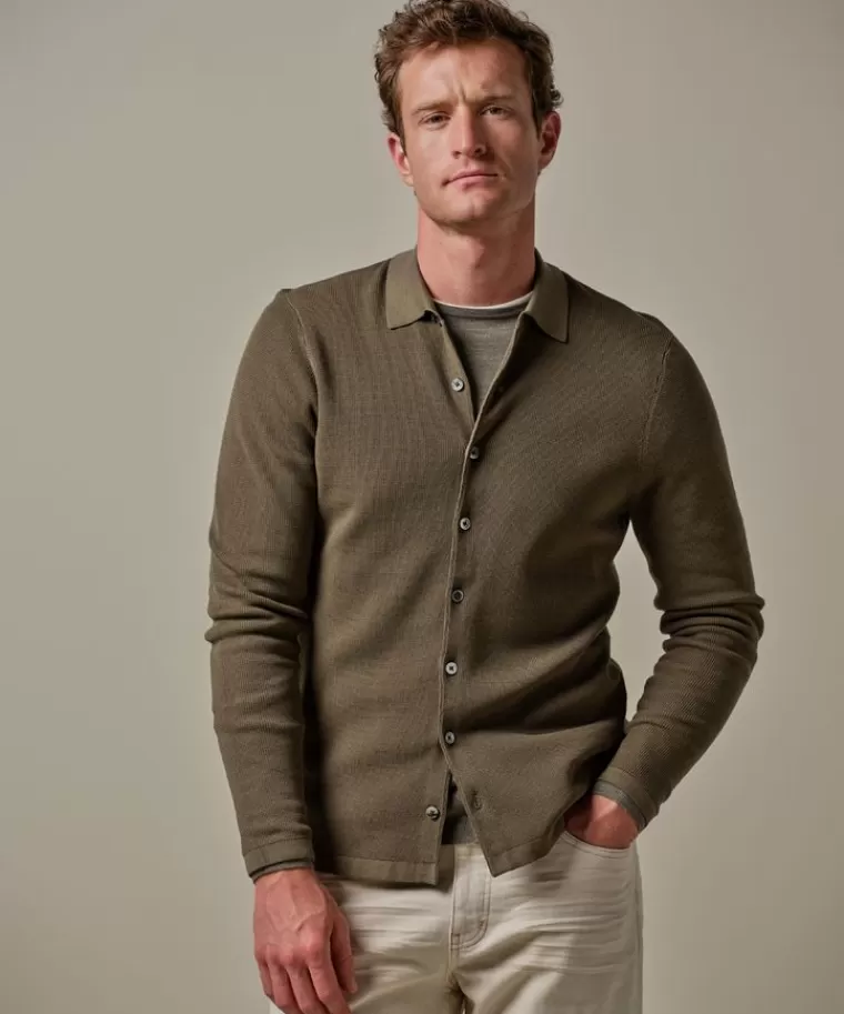 Profuomo Groene luxury basic polo Donkergroen Best