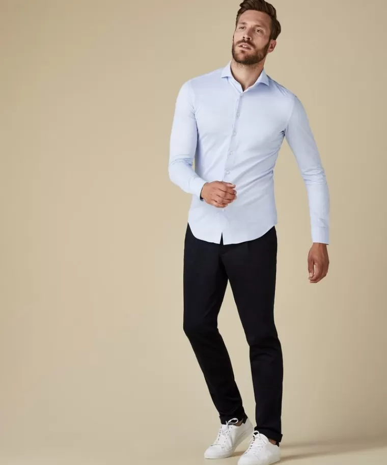 Profuomo Licht Japanese knitted overhemd Blauw Store