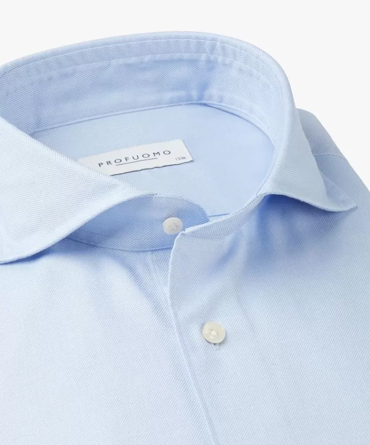 Profuomo Licht oxford overhemd Blauw Flash Sale