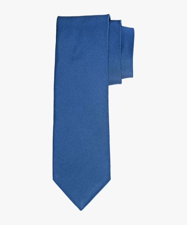 Profuomo Mid blauw zijden das Navy Best