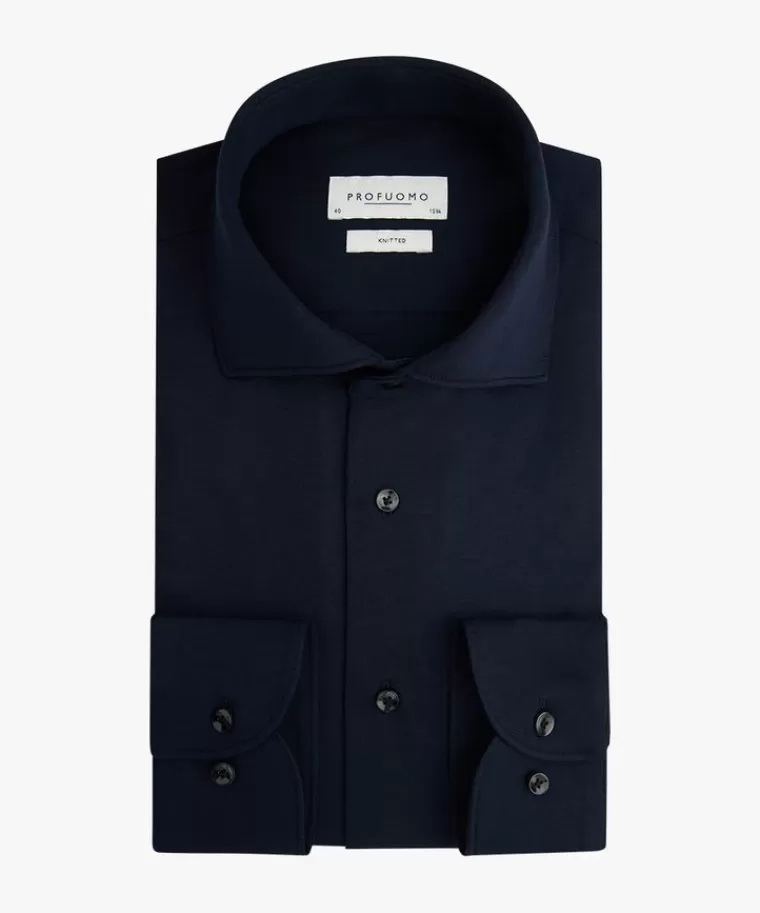 Profuomo single jersey knitted shirt Navy Outlet