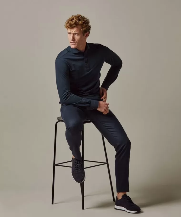 Profuomo wol flanel slim fit sportcord Navy Sale