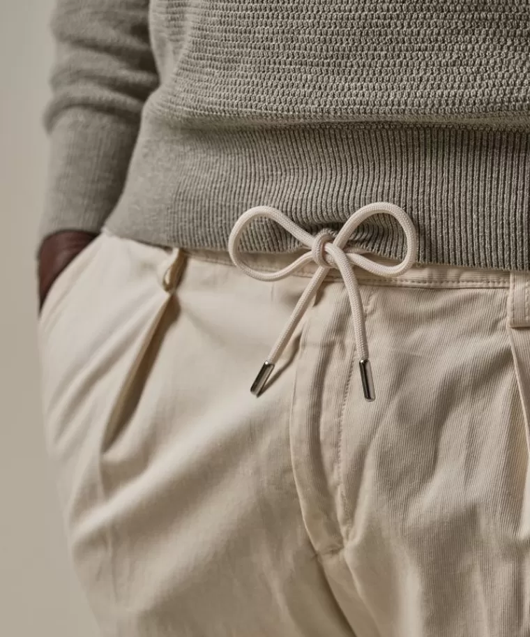Profuomo Off white cotelee slim fit sportcord Off-white Clearance