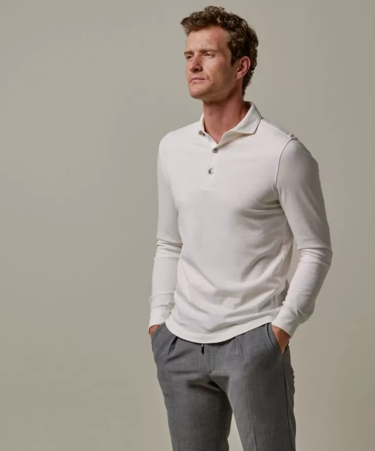 Profuomo Off white single jersey polo Off-white Cheap