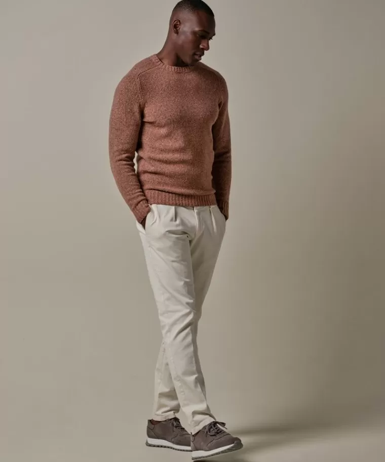 Profuomo Rode boiled wollen crewneck TuscanRed Online