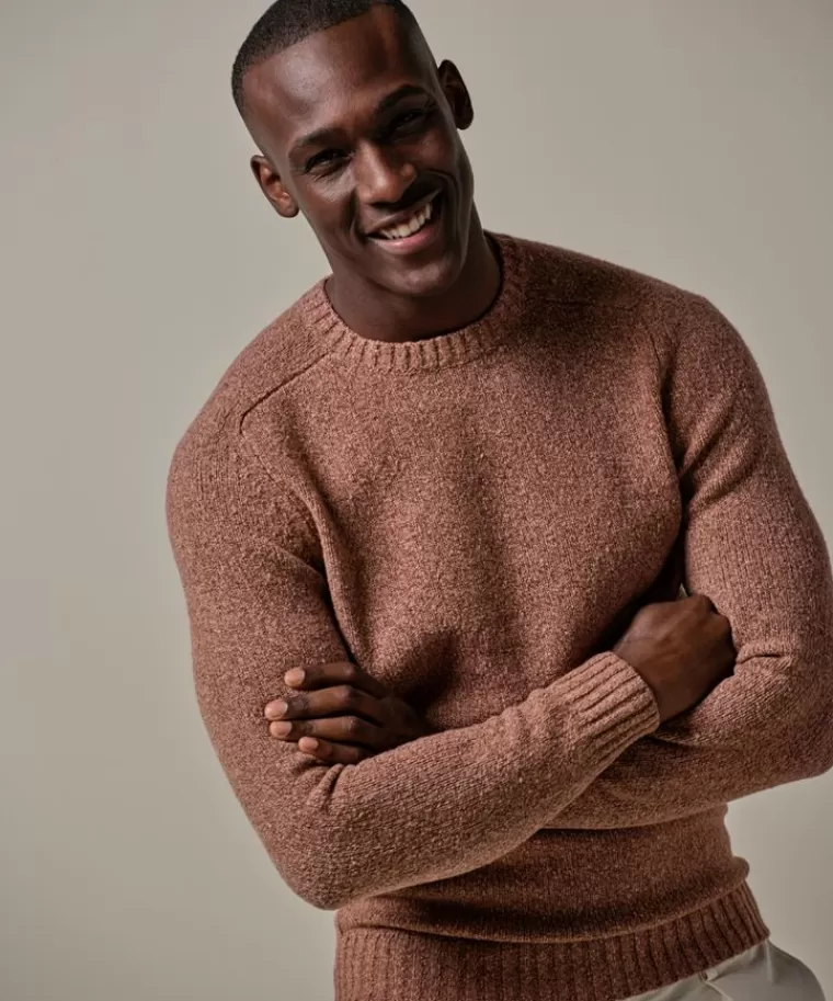Profuomo Rode boiled wollen crewneck TuscanRed Online