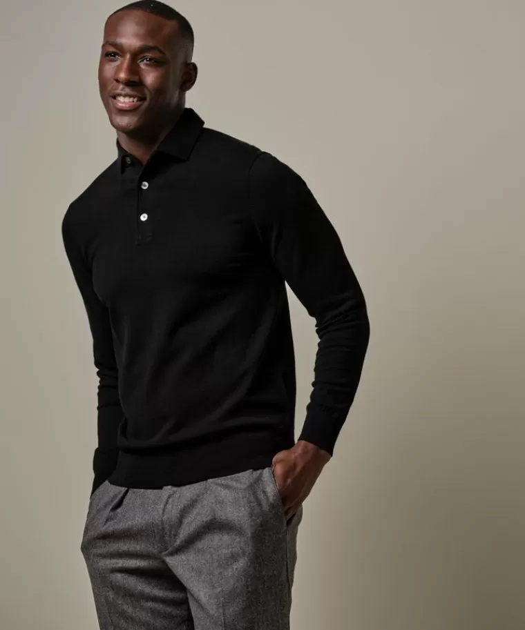 Profuomo e luxury basic one piece polo Zwart Cheap